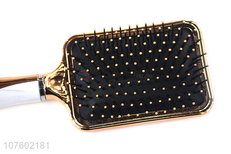 Pure color Metallic Plastic Square Massage Comb