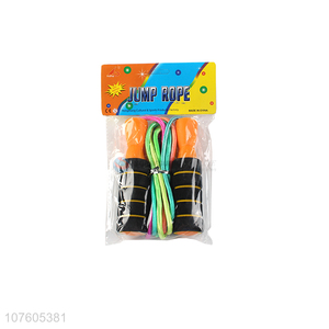 Colorful Sponge Handles Plastic Fitness Jump Rope