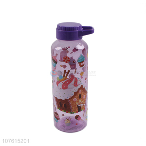 Latest arrival delicate printing plastic water bottle for women and girls