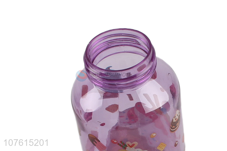 Latest arrival delicate printing plastic water bottle for women and girls