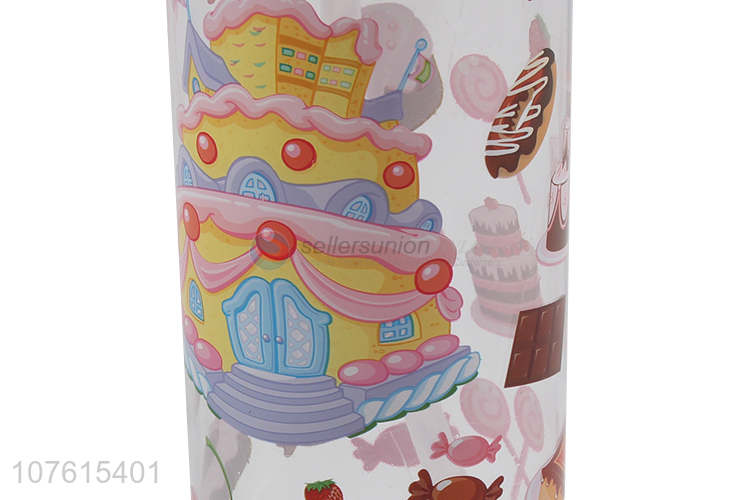 Hot sale fashion plastic water bottle large capacity straw water bottle