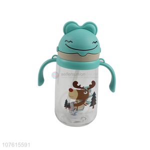 New products children plastic water bottle wholesale straw drinking bottle
