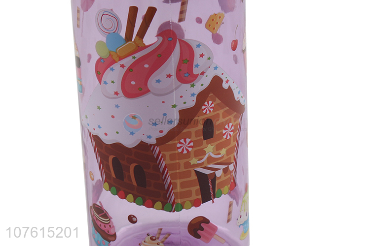Latest arrival delicate printing plastic water bottle for women and girls