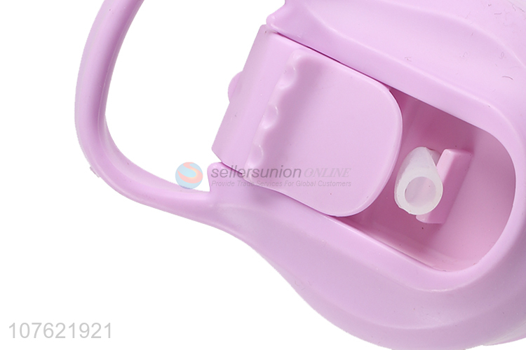 Unique design women girls water bottle plastic water bottle with straw