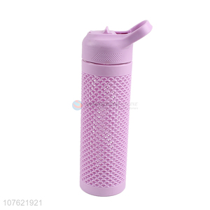 Unique design women girls water bottle plastic water bottle with straw