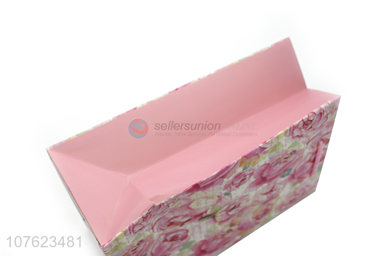 Hot Sale Portable Flower Pattern Paper Gift Bag Popular Present Bag