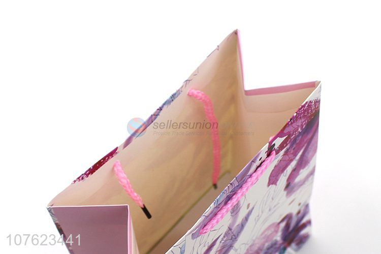 Fashion Printing Flower Pattern Gift Bag Paper Present Bag