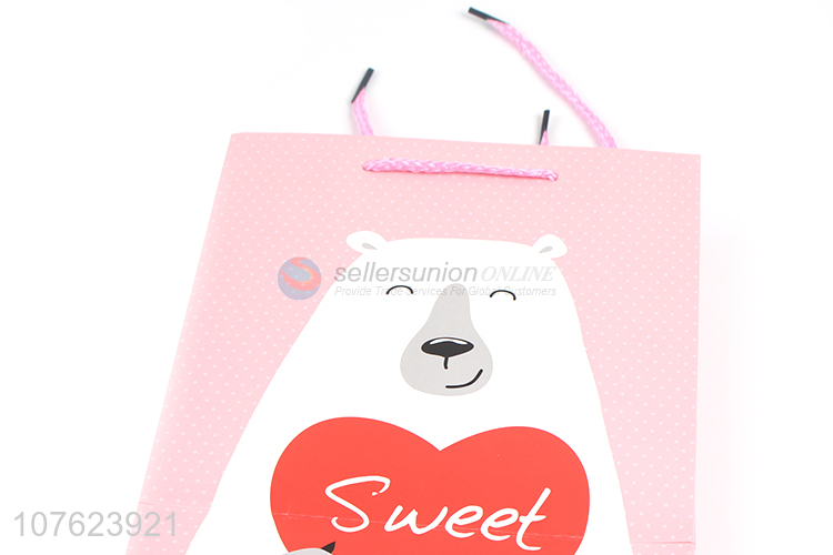 Fashion Printing Cute Bear Paper Gift Bag Portable Shopping Bag