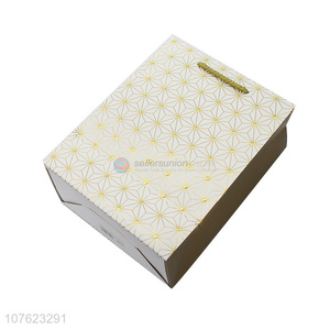 Fashion Double Sided Embossed Gold Hot Stamping Gift Bag