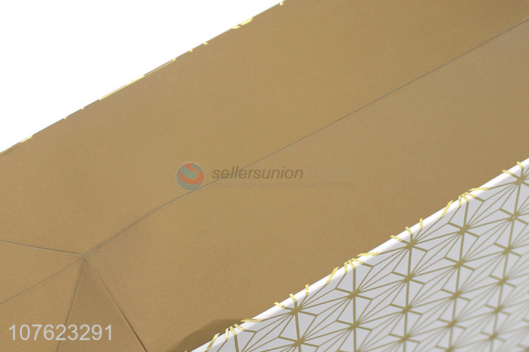 Fashion Double Sided Embossed Gold Hot Stamping Gift Bag