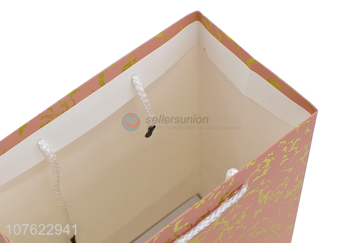 Good Sale Gold Hot Stamping Tote Paper Bag Gift Bag