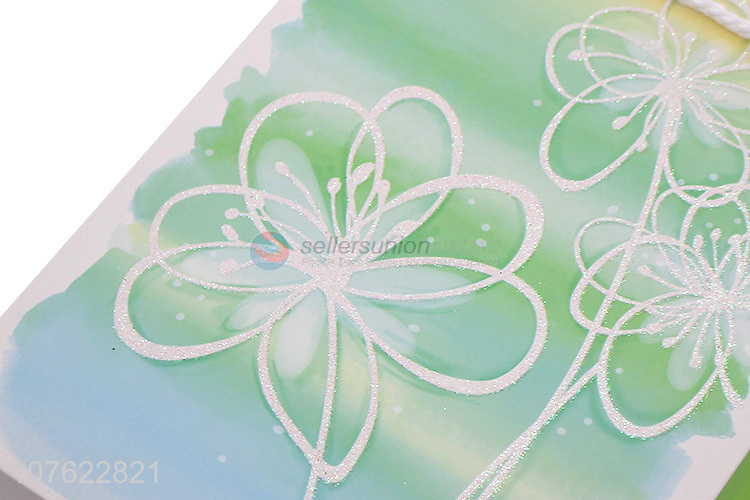 Custom Flower Pattern Color Printing Paper Gift Bag