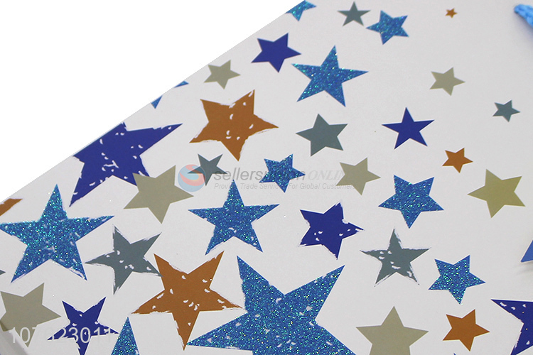 Best Quality Star Pattern Gold Powder Colorful Paper Gift Bag