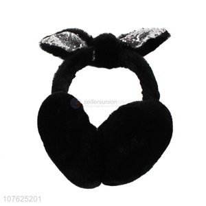 Hot sale fashion sequin ear warmer winter warm plush ear muffs