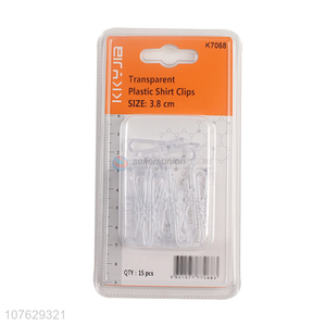 Factory direct sale transparent plastic shirt clips