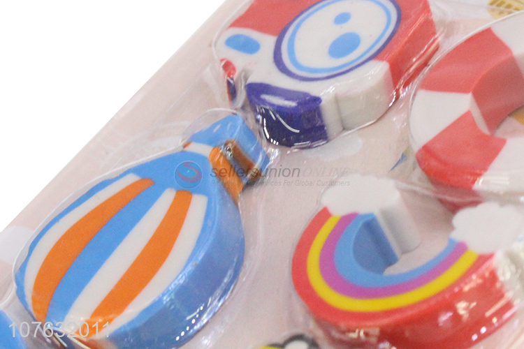 Hot Sale Travel Series Colorful Eraser Gift Set Fashion Stationery