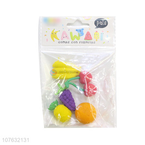 Best Quality Cute Fruit Shape Eraser Set For Office And School