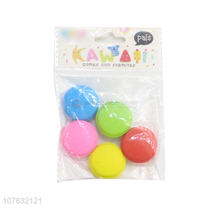 Custom Macaron Shape Colorful Eraser Gift Set For Sale