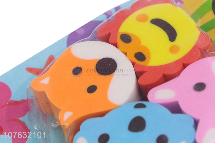 Cartoon Animal Shape Colorful Eraser For Students