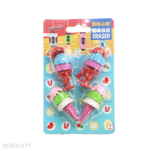 New Design Colorful Ice Cream Shape Eraser For Sale