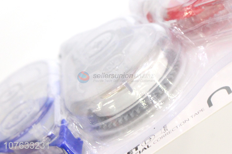 Good Sale 3 Pieces Plastic Transparent Correction Tape Set