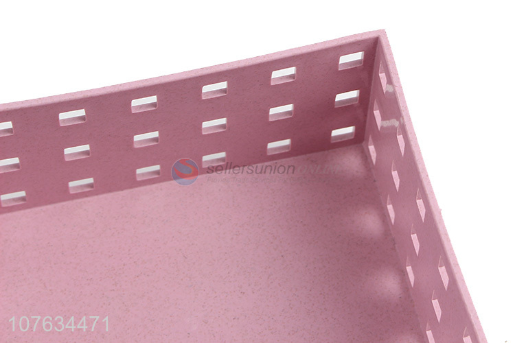 Low price durable rectangular wheat fiber plastic storage box