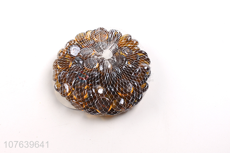 Cheap price Amber flat transparent glass beads glass ball marble