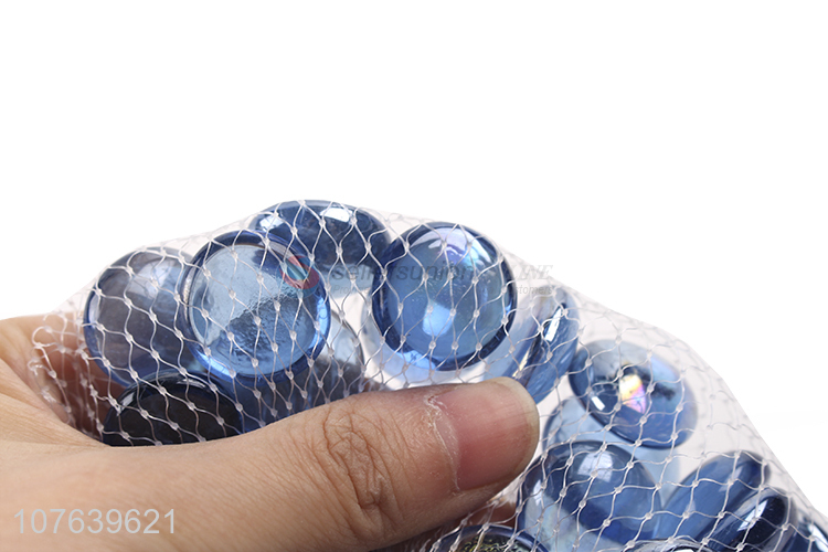 Wholesale light cobalt blue bright flat glass ball