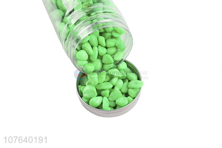 Variety of artificially dyed decorative green stones