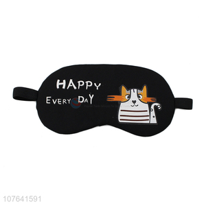 Low price cartoon cat ice pack polyester cotton sleep eye mask