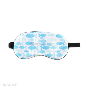 Latest design cartoon fish blindfold adjustable band sleep eye mask