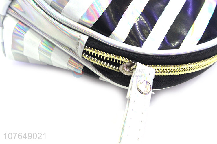 Good Quality Fashion Striped Cosmetic Bag Cheap Pouch Bag