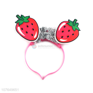 New arrival party supplies led light strawberry headband holiday hairband