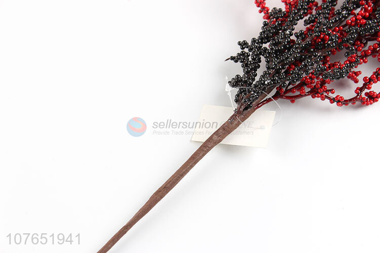 Excellent price red fruit and black fruit long branch decoration
