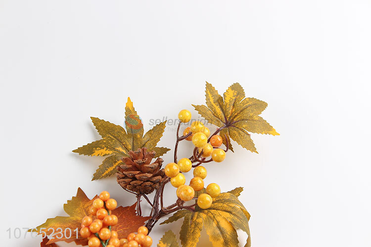 Wholesale custom maple leaf rattan pumpkin autumn long branches