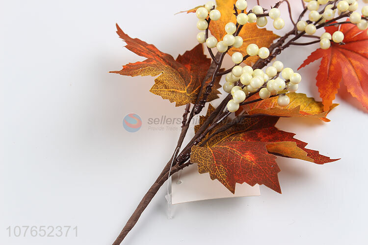 Low price custom maple leaf pumpkin autumn long branch