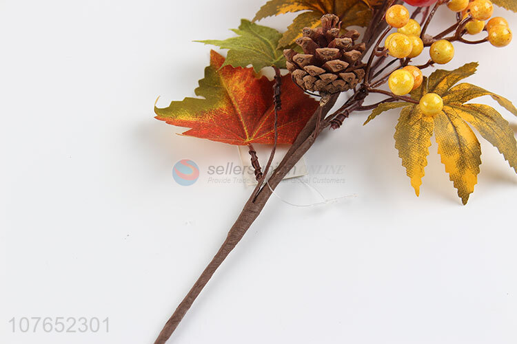 Wholesale custom maple leaf rattan pumpkin autumn long branches