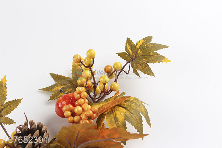 Wholesale simulation yellow maple leaf autumn long branch decoration