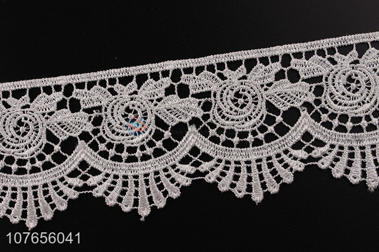 Customized lace ribbon trim flower embroidery with cheap price