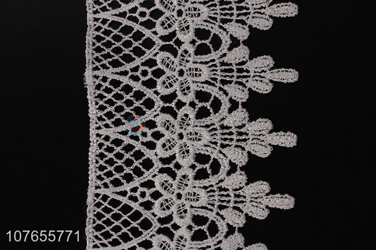 High quality embroidery design ribbon flowers handwork lace fabric ribbon