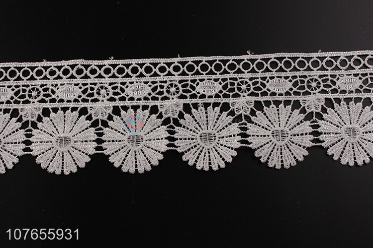 Factory price polyester embroidery lace trim ribbon for clothing accessories 