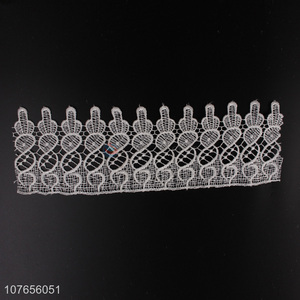 Handmade lace trim white lace ribbon with top quality