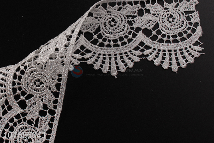 Customized lace ribbon trim flower embroidery with cheap price