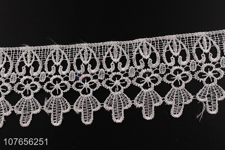 Top sale delicate white lace trim ribbon for clothing