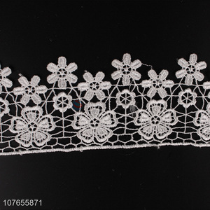 White lace trims ribbon embroidered for sewing bridal wedding  craft 