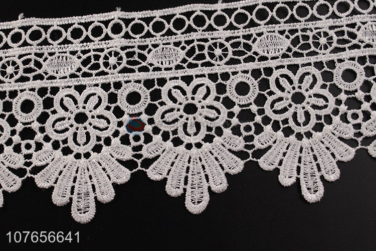 Top quality low price polyester lace trim ribbon for garment decoration