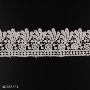 New product delicate design white race trim ribbon