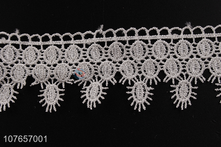 Flower border trim dress trimming polyester lace trim for garment 