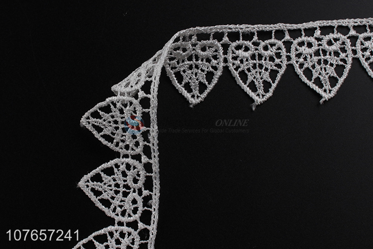 Decorative white lace trim with cheap price and good quality