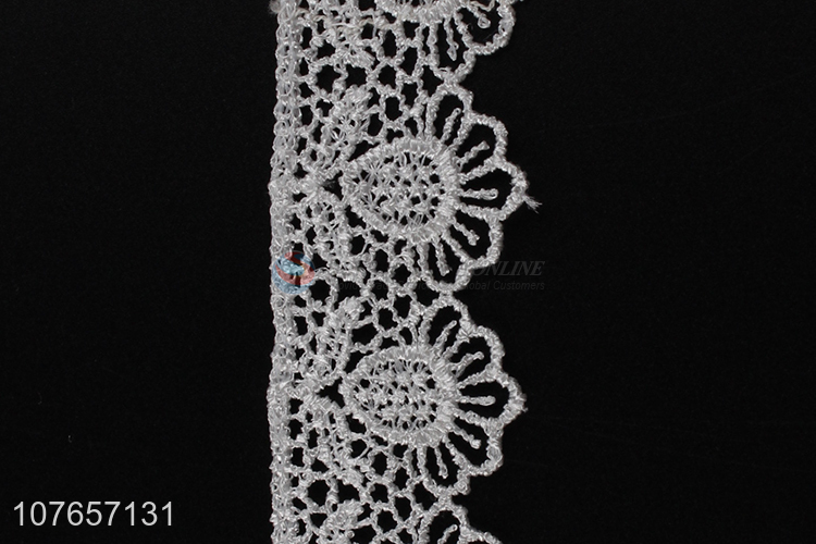 New arrival soft floral pattern decorative lace trim ribbon